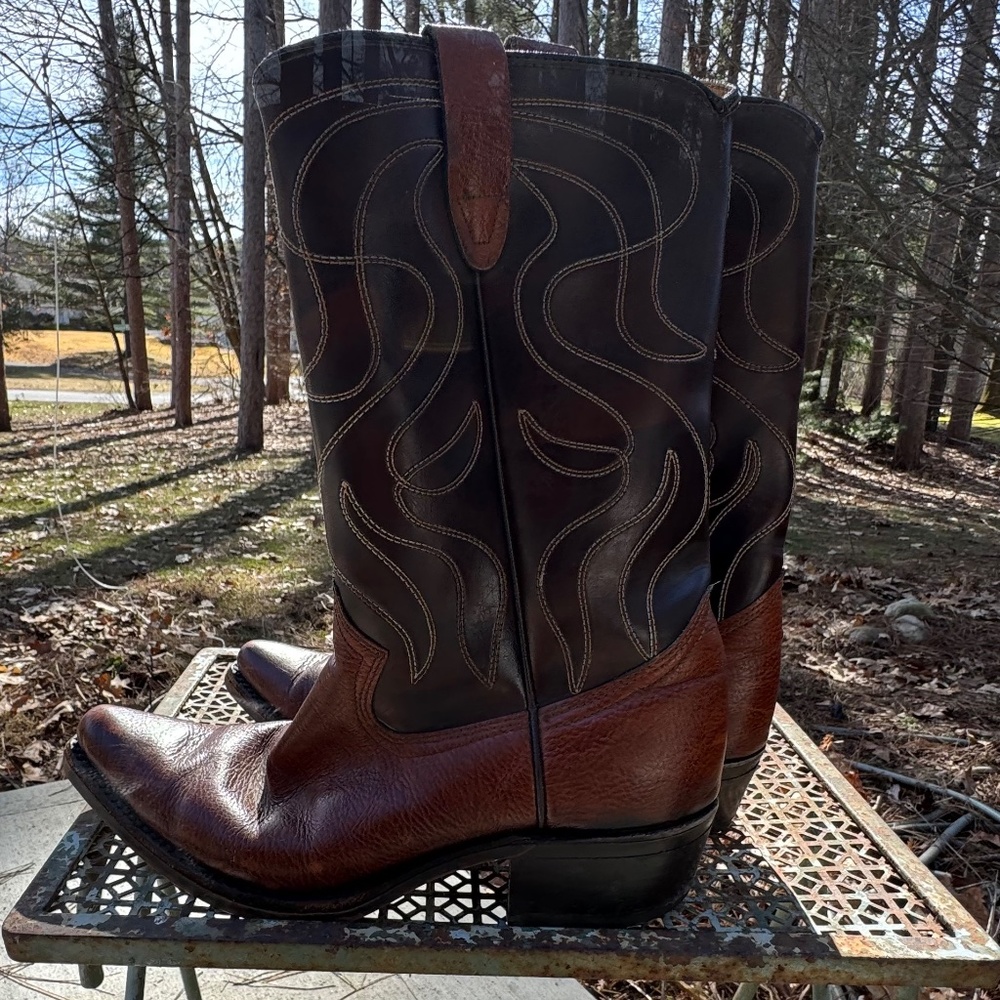 Cowboy Core--Vintage Rodeo Cowboy Boots-tagged 7.5 - Picture 8 of 10